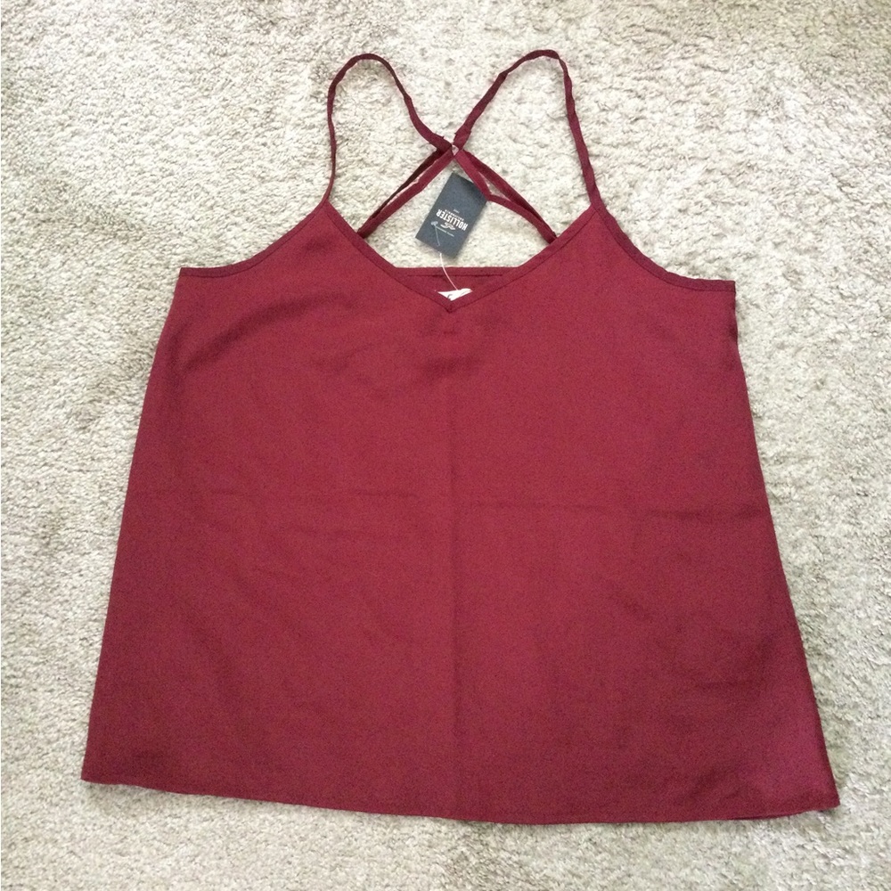 Hollister maroon tank top, size S, brand new